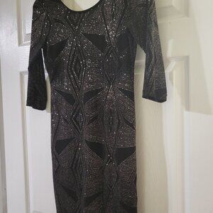 Black mini party dress